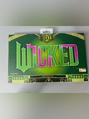Wicked Neon LED Wall Art Sign - Green & Pink Glinda Elphaba